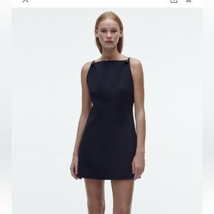 Zara short navy dress with buttons